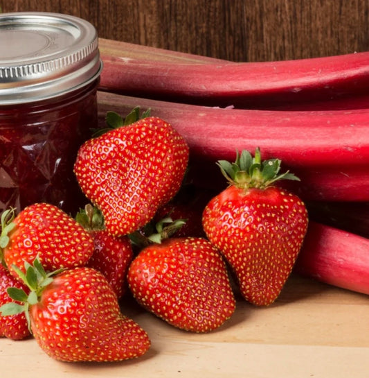 Strawberry Rhubarb Jam (No Sugar)